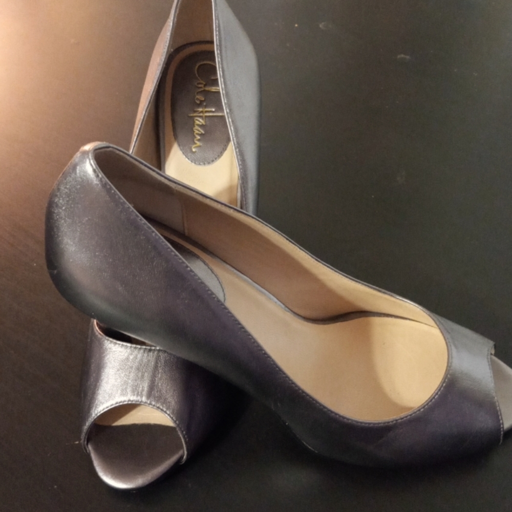 Cole Haan by Nike Air, peep toe heels, Air grey.